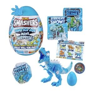 Zuru SMASHERS Dino Ice Age T-Rex MINI SURPRISE Egg with TEN Pieces Slime